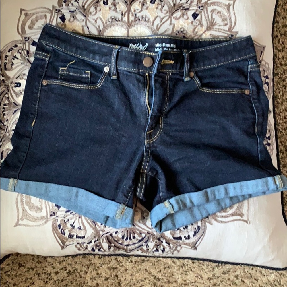 Dark denim shorts